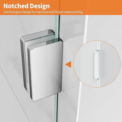 Shower Glass Panel, Frameless Walk in Shower Door