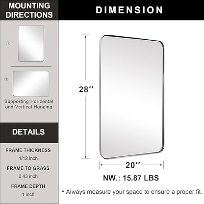 ANDY STAR Brushed Nickel Mirror