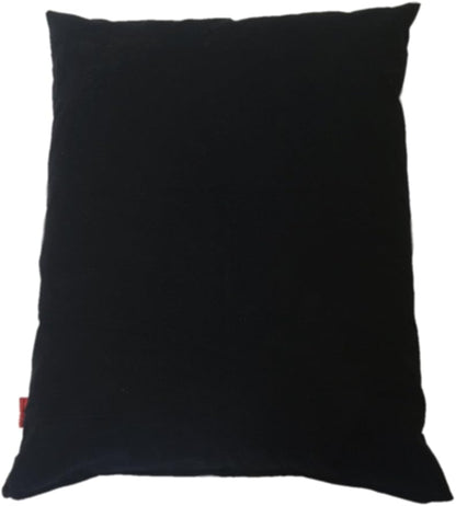 Durable Luxury Comfort Pet Dog Microcushion Pillow Bed with Inner Waterproof Resistant Liner + External Cover for Small to Large Dogs – Complete Bed Set (Black Canvas, 36''x29'')