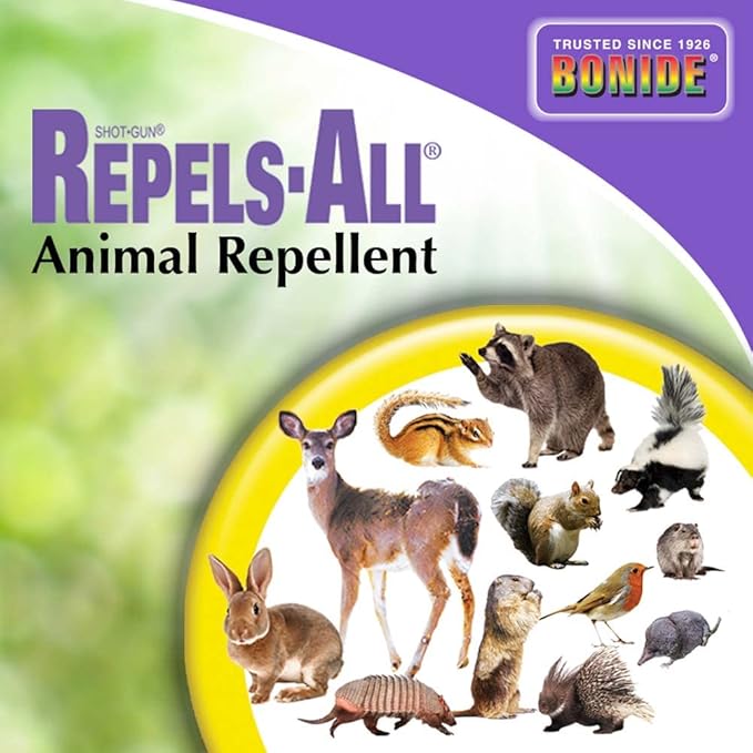 Bonide Repels-All Animal Repellent Granules, 1.25 lbs. Ready-to-Use Pellets Deter Pests from Lawn & Garden, Long Lasting Control