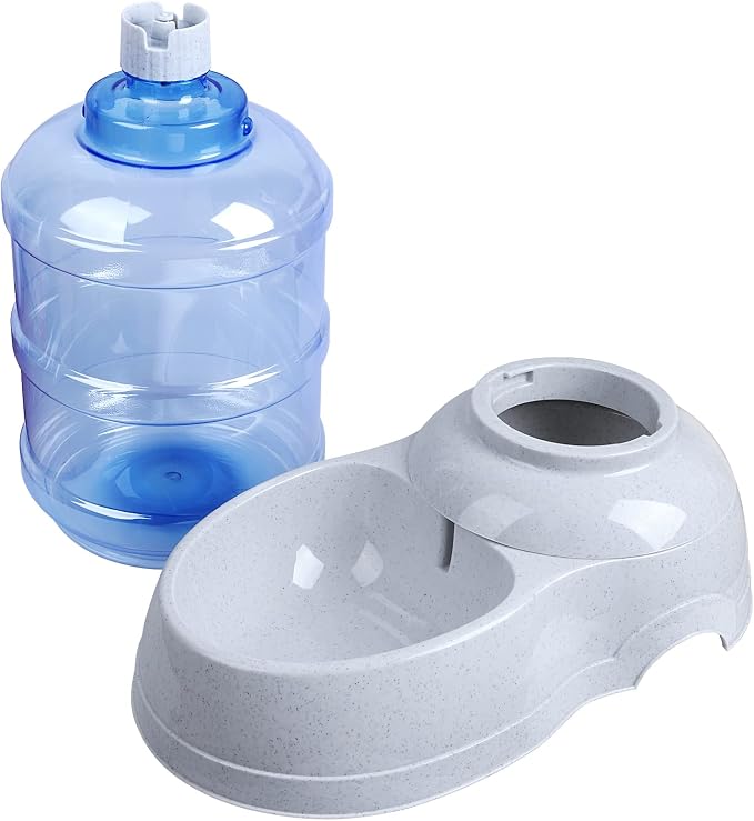 Pet Water Dispenser Station - 3 Gallon/11L Replenish Pet Waterer for Large Dog Cat Animal Automatic Gravity Water Drinking Fountain Bottle Bowl Dish Stand