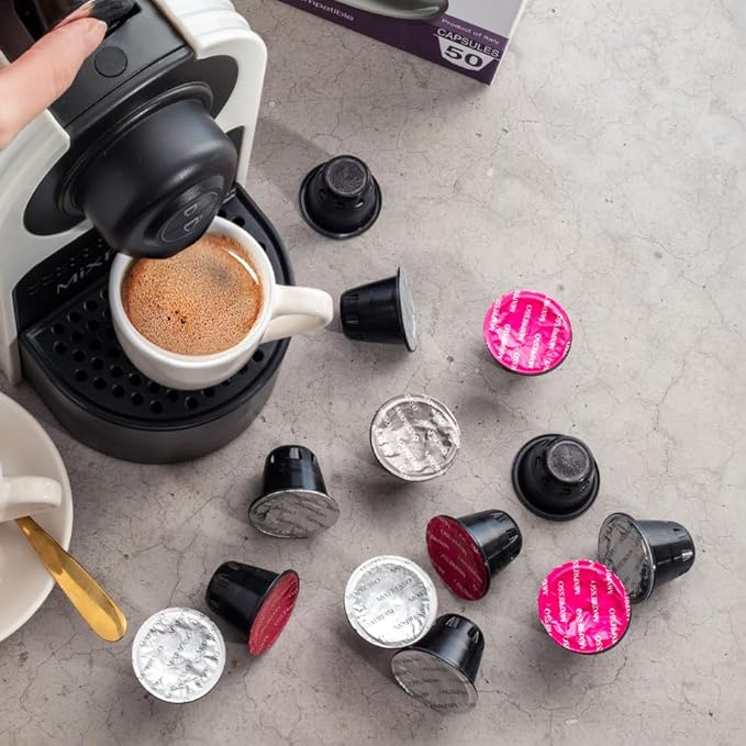 Mixpresso White Espresso Coffee Machine – Compact 1400W Single Serve Coffee