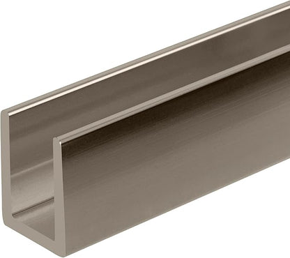 Brixwell SDCD38PN-CCP18-XCP5 Polished Nickel 3/8" Fixed Panel Shower Door Deep