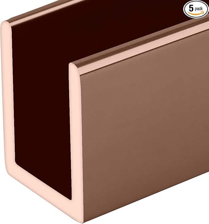 Brixwell SDCD38PC0-CCP12-XCP5 Polished Copper 3/8" Fixed Panel Shower Door Deep