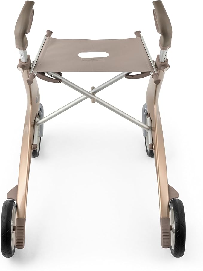 byACRE Carbon Ultralight Rollator Walker - 10.6 lbs Adult Walkers with 4 Wheels and Seat - Lightweight Seated Walkers with Wheels - Foldable Rolling Walker with Seat - Walker for Adults