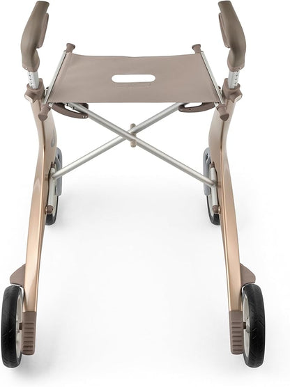 byACRE Carbon Ultralight Rollator Walker - 10.6 lbs Adult Walkers with 4 Wheels and Seat - Lightweight Seated Walkers with Wheels - Foldable Rolling Walker with Seat - Walker for Adults