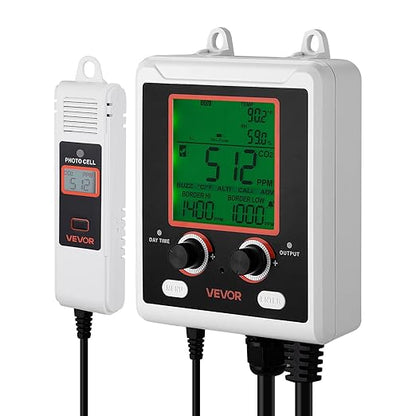 VEVOR Carbon Dioxide Monitoring Controller, Dual Outlets Carbon Dioxide