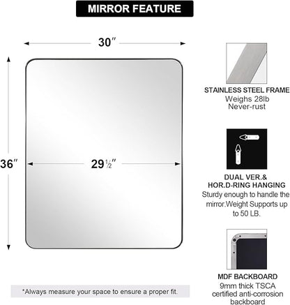 ANDY STAR Wall Mirror Brushed Nickel
