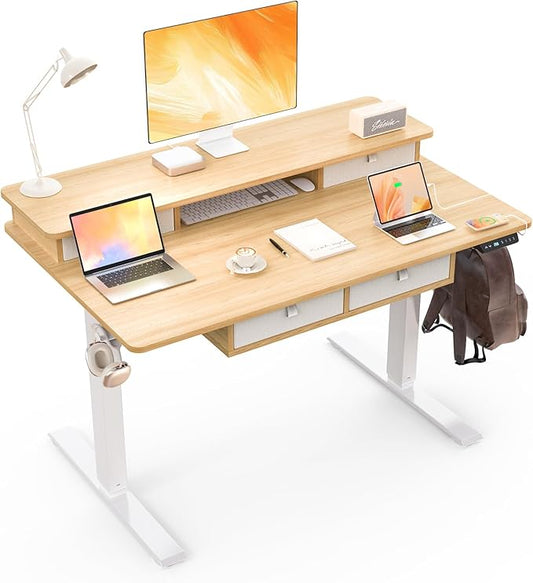 48 * 30 Inches Electric Standing Widened Desk Adjustable Height