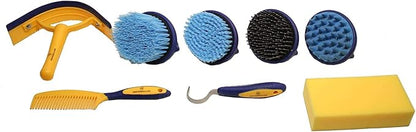 Derby Originals 9Piece Horse Grooming Set with Matching Nylon Carry Bag - Available in 8 Fun Colors, Purple & Lavender