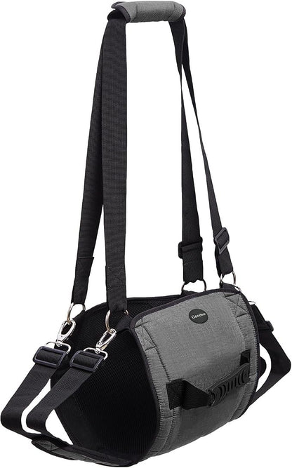 COODEO Dog Carry Sling, Emergency Backpack Pet Legs Support & Rehabilitation Dog Lift Harness for Nail Trimming, Dog Carrier for Senior Dogs Joint Injuries, Arthritis, Up and Down Stairs(L, Black)