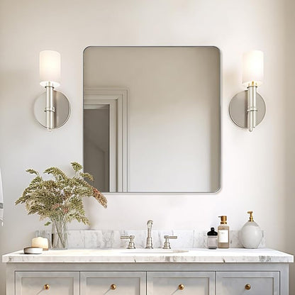 ANDY STAR Square Brushed Nickel Mirror