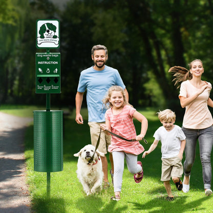 Dog Waste Station 11.5 Gallons Outdoor Dog Poop Station With 600 Bags