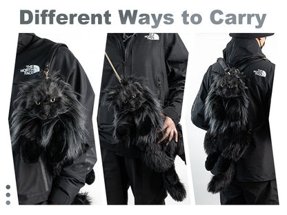 Maine Coon Cat Backpack – Realistic Cat Stylish Daypack