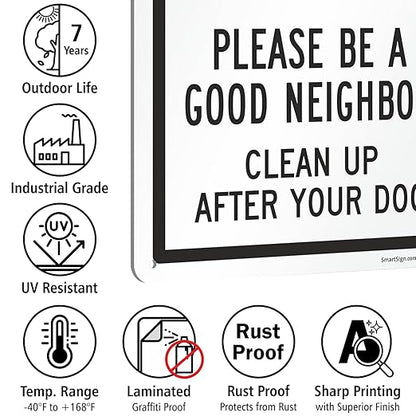 SmartSign 14 x 10 inch Laminated Rustproof Aluminum Neighbor Sign, USA-Made, 100+ Years of Sign Expertise