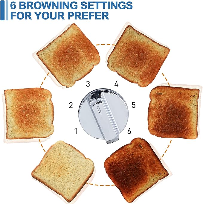 CUSIMAX Stainless Steel 2 Slice Toaster