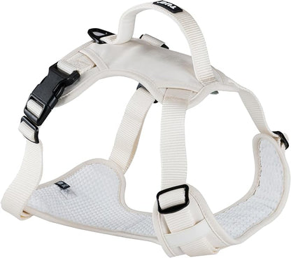 TUG No-Pull Dog Harness, 2 Leash Clips + Padded Handle (Small, Cream) | Water-Resistant Padded Interior | No-Pull Front Clip | Padded Back Handle | Adjustable Straps