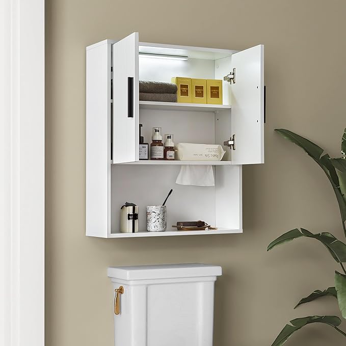 Modern Fluted Bathroom Wall Cabinet