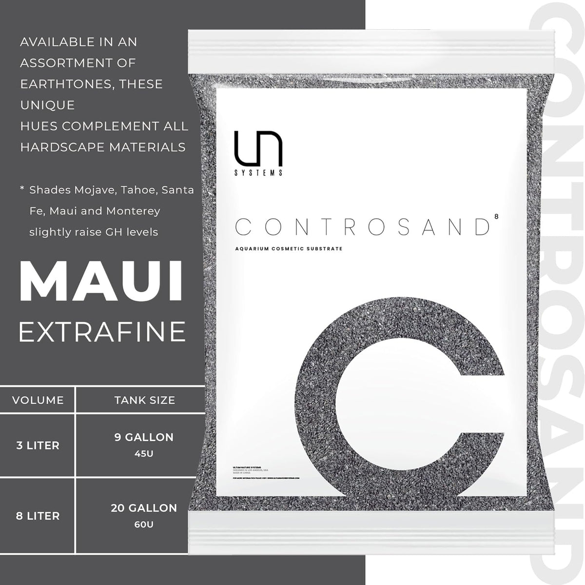 Ultum Nature Systems Controsand Maui Aquarium Gravel (3L) - Small Pebbles for Fish Tank - Planted Rocks - Substrate - Versatile Stones