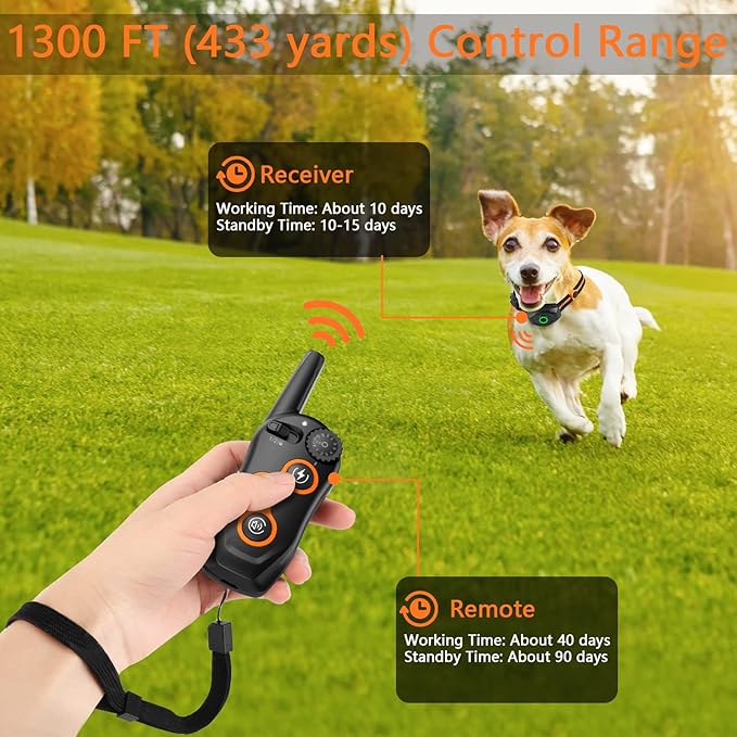 Dog Training Collar, IPX7 Waterproof Dog Shock Collar