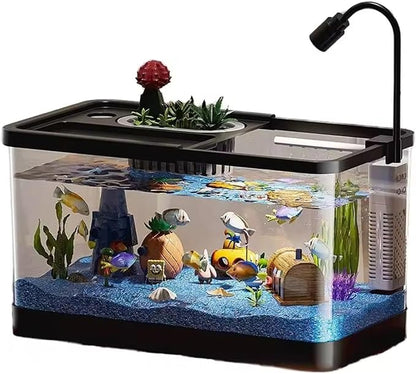 GarveeLife 4 gal Small Fish Tank, Betta Fish Tank kit with LED Light, Oxygen Generator, Fish Tank Starter Kits for Beta,Goldfish