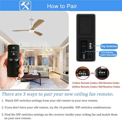 TX028C-S Ceiling Fan Remote Control Replacement