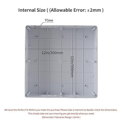 12" x 12" x 4" PVC Plastic Junction Box