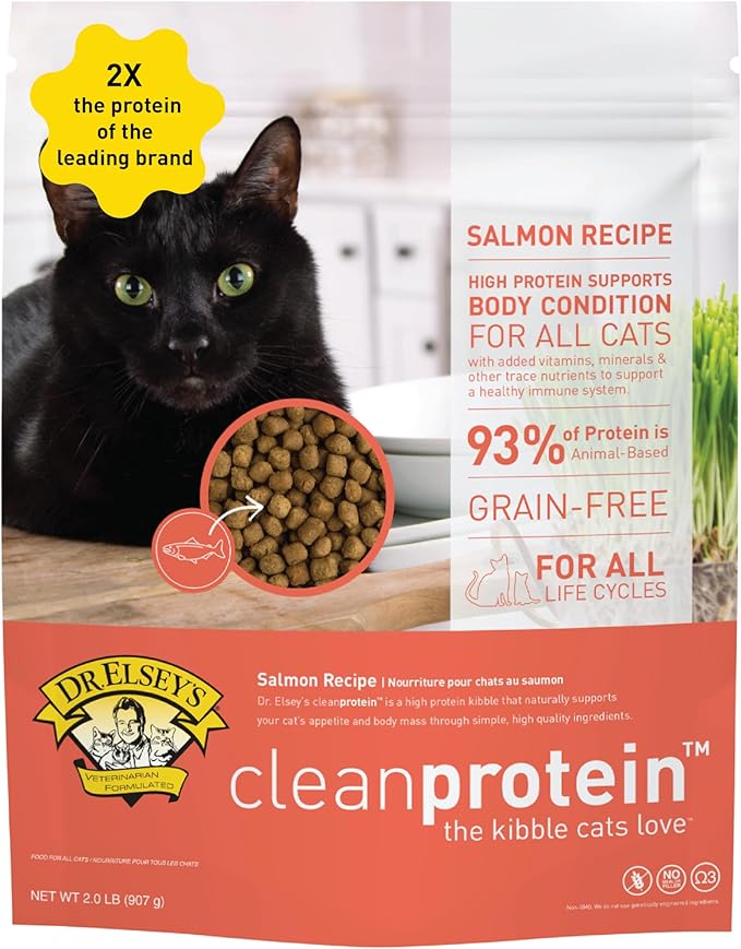Dr. Elsey'S Cleanprotein Salmon Formula Dry Cat Food, 2 Pound (Pack of 1)