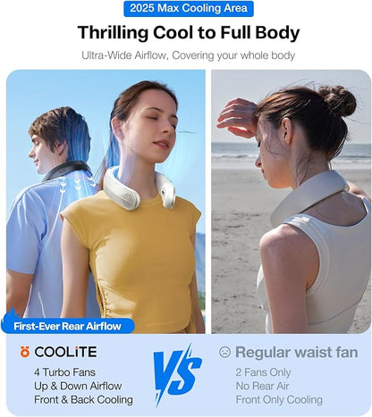 TORRAS COOLiTE Neck Fan, Industry’s Strongest Wind Power, Portable Neck Fan