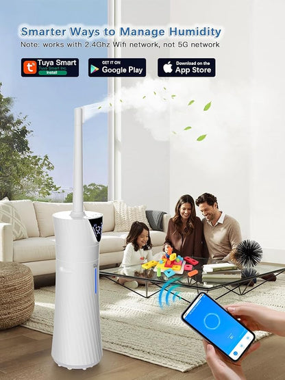 MONISEN 17L/4.5Gal Humidifier Large Room, Smart Quiet Ultrasonic Cool Mist