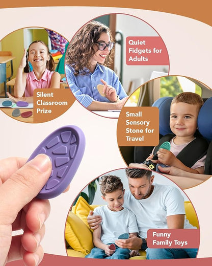 Fidget Toys Adults Sensory Stone: 24 Pack Texture Worry Stone