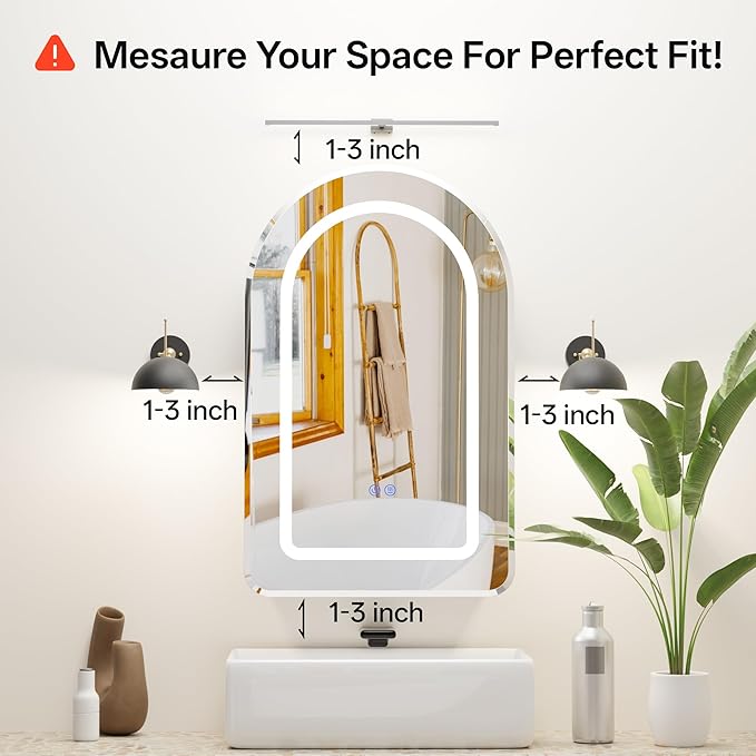 LED Arched Bathroom Medicine Cabinet