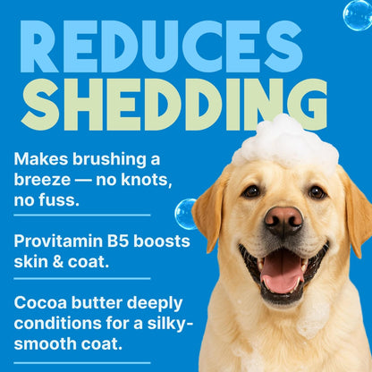 TropiClean Deshedding Dog Conditioner, Professional Conditioner, Reduces Shedding & Softens Coat, Puppy Safe, Lime & Cocoa Butter Scent, 1 Gallon