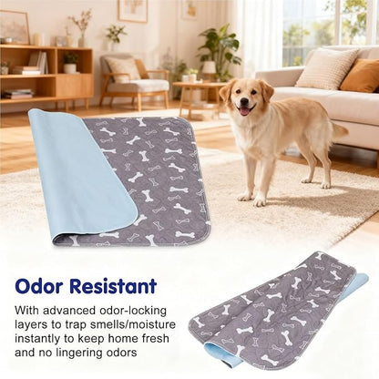 Pee Pads with Pheromones, Elite Pads for Cats, Washable Pee Pads for Dogs, Leak-Proof & Anti-Slip Pet Training Pad for Home & Travel(Brown-B, M: 23.6" × 15.7")