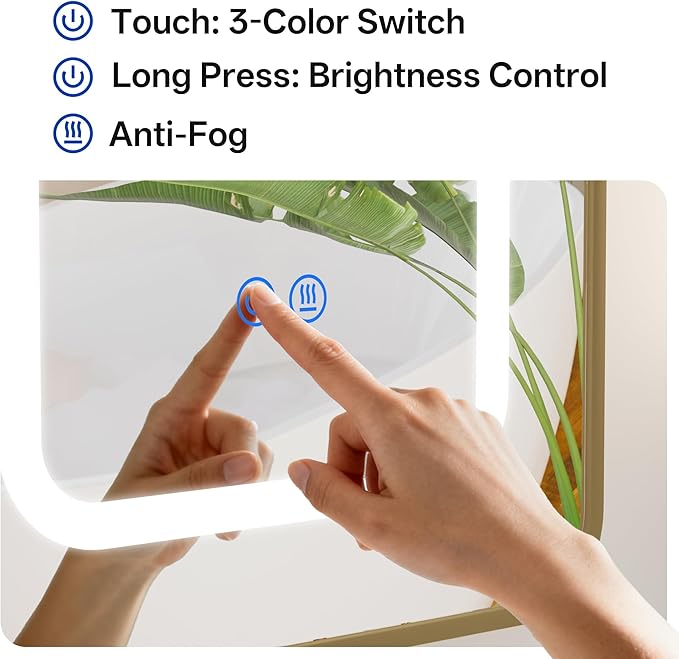 LED Arched Bathroom Medicine Cabinet
