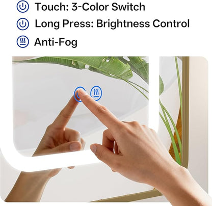 LED Arched Bathroom Medicine Cabinet