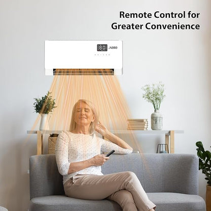 24-Inch Wall Mounted Electric Heater - 1500W Indoor Space Heater