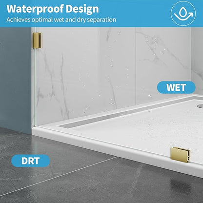 Shower Glass Panel, Frameless Walk in Shower Door