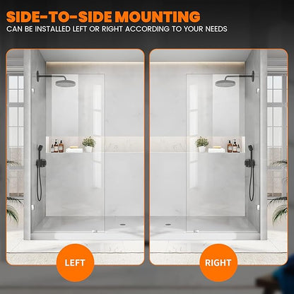 20.5" W×78.75" H Shower Glass Panel, Fixed Frameless Shower Screen
