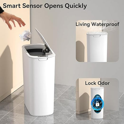5 Gallon Motion Sensor Bathroom Trash Can Automatic Garbage Cans