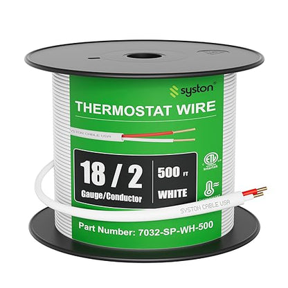 Syston 18/2 Thermostat Doorbell HVAC Heating Control Cable Wire, 18 AWG 2