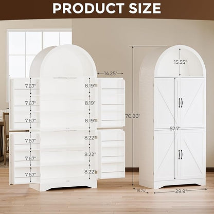 Arched Kitchen Pantry Cabinet