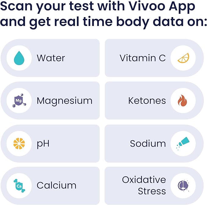 Vivoo Urine Test Strips for at-Home Wellness: 8-in-1 Advanced Urine Test for