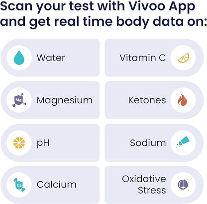 Vivoo Urine Test Strips for at-Home Wellness: 8-in-1 Advanced Urine Test for
