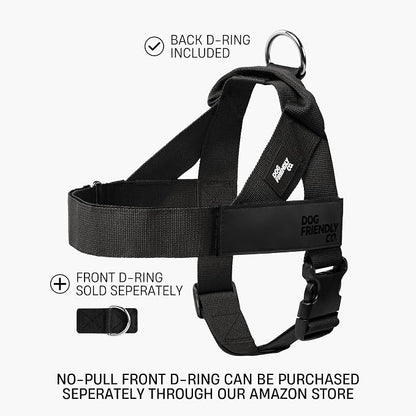 Dog Friendly Co. Dog Harness for Small Dogs (Classic Blue, Small) | One Click Buckle, Chafe Resistant Webbing, Adjustable Neck & Chest, and Heavy Duty D-Ring, Sturdy Comfortable and Easy to Use