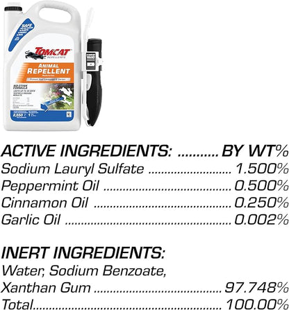 Tomcat Repellents Animal Repellent, Ready-to-Use, Protect Landscapes and Gardens, Contains Essential Oils, 1 Gal.
