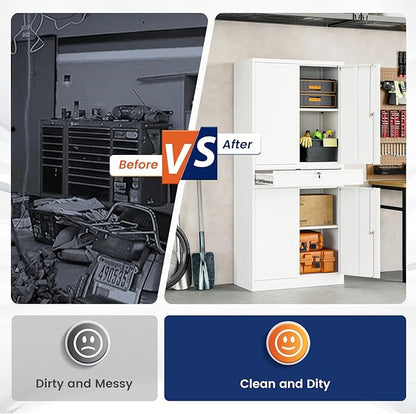 Yizosh Metal Garage Storage Cabinet