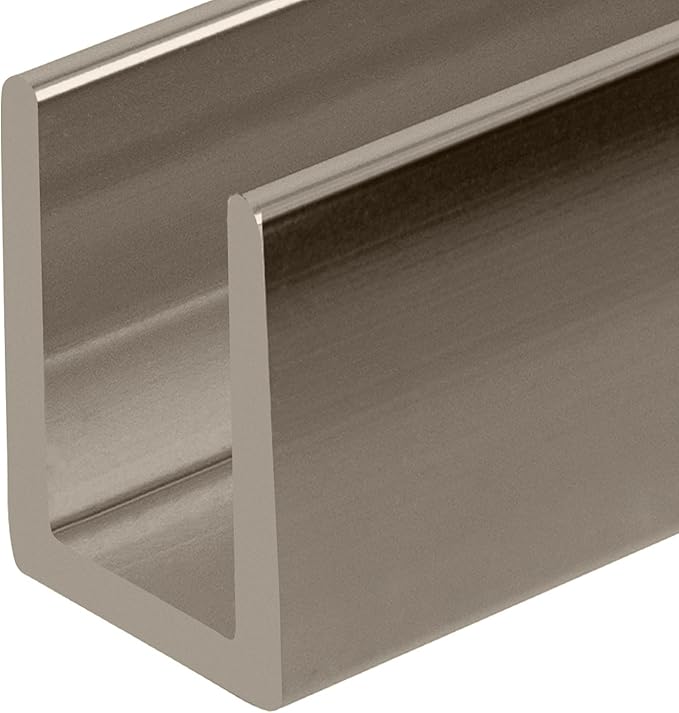 Brixwell SDCD38PN-CCP48 Polished Nickel 3/8" Fixed Panel Shower Door Deep