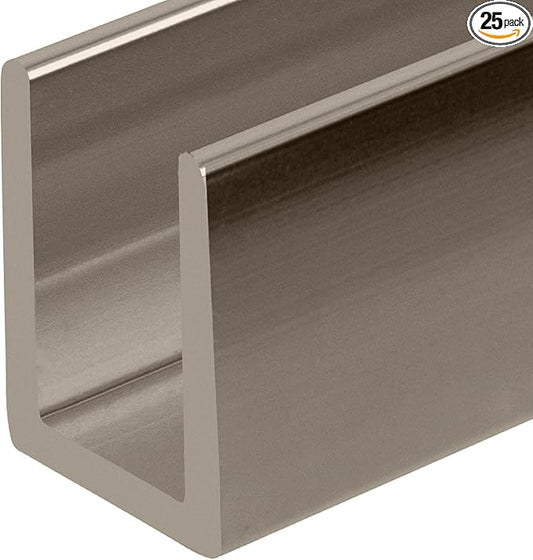 Brixwell SDCD38PN-XCP25 Polished Nickel 3/8" Fixed Panel Shower Door Deep