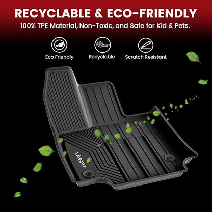 LASFIT Floor Mats for Toyota Camry 2024-2018 FWD Only (Not Fit Hybrid or AWD), All Weather Custom Fit Floor Liner for Camry L/LE/SE/TRD/XLE/XSE Front & Rear 2 Row Car Mats, Black
